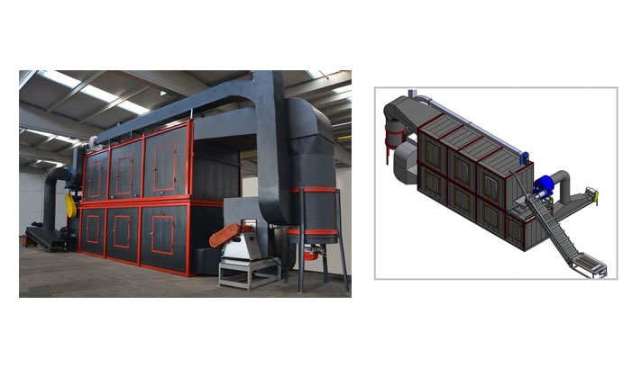 CHAIN CONVEYORED HYDROGEN EMBRITTLEMENT RELIEF FURNACE WITH ELEVATOR SYSTEM