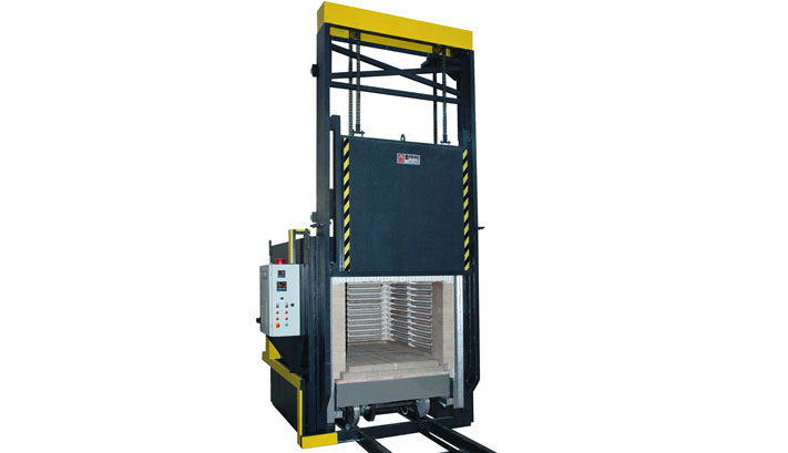 COMPACT - BOGIE HEARTH - TEMPERING & STRESS RELIEVING FURNACE WITH LIFTING DOOR